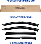 Window Visors Rain Guards for 2013-2018 Toyota Rav4, Out-Channel Window Vent Wind Deflectors Visors Shades for 13-18 Toyota Rav4