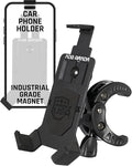Mob Mount Claw with 360° Rotation - Universal Phone Mounting Clamp for Motorcycle, Jeep, Dirt Bike, Car, ATV, Boat, Truck, Emergency Vehicle - Large, Black