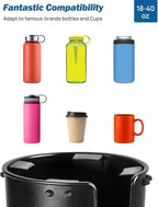 Large Stable Cup Holder Expander for YETI, Hydro Flask, Hold 18-40 oz Bottles and Mugs, Car Cup Holder Adapter with Adjustable Rubber Base