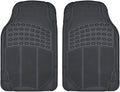 ProLiner Floor Mats for Cars Trucks SUV, 2-Piece All-Weather Car Mats with Universal Fit Design, Durable Car Floor Mats with Capture Ridges, Waterproof Rubber Floor Mats for Cars (Black)