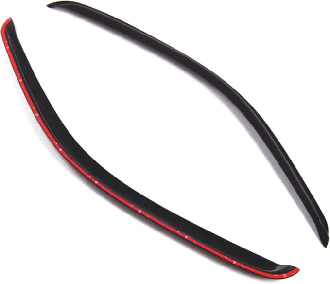 WD2-448 Dark Smoke 2 Pcs Set Window Visor (Outside Mount) Deflector Rain Guard Compatible with 1995-2004 Toyota Tacoma Regular Cab