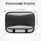 Car Center Console Cover, Universal Leather Waterproof Armrest Seat Box Cover Protector, Comfortable Car Decor Accessories Fit for Most Cars, Vehicles, SUVs-Gray