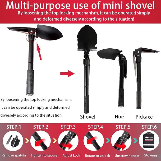Emergency Car Kit, Car Safety Kits with Jumper Cables, Safety Hammer | Premium Roadside Assistance Kit for Cars Headlamp Folding Shovel Tow Strap Gifts for New Drivers Roadside Emergency Car Kit