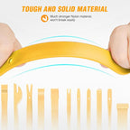 13PCS Nylon Trim Removal Tool Set for Bumper Fastener Rivet Clips Car Door Clip Panel Audio Video Dashboard Dismantle Yellow