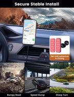 for Magnetic Car Mount Charger-15W Wireless Car Charger-Magnetic Car Phone Holder for Dash Air Vent-LED RGB HandsFree Car Mount Fast Car Charger for iPhone 14/13/12 Series Carbon Fiber