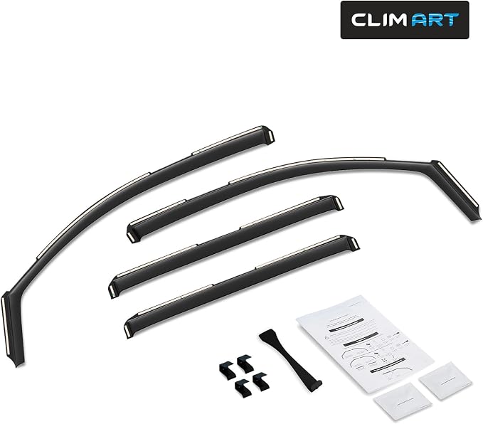 in-Channel Incredibly Durable Rain Guards for Cadillac Escalade ESV 2015-2020, Original Window Deflectors, Vent Window Visors, Vent Deflector, 4 pcs. - 615259