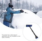 Extendable Foam Snow Brush for Car, Detachable EVA Sponge Snow Broom and Ice Scraper for Auto Windshield Blue