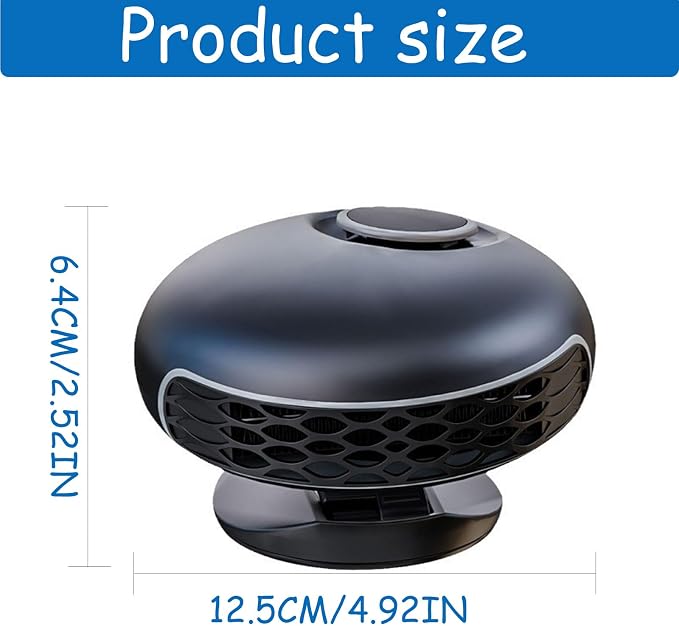 12V Car Heater, 150W 2-in-1 360° Rotation Defroster Defogger for Car Windshield, Plug into Cigarette Lighter Portable Fast Heating Car Heater for Vehicle/Car/Sedan/RV/SUV, Thanksgiving Gift