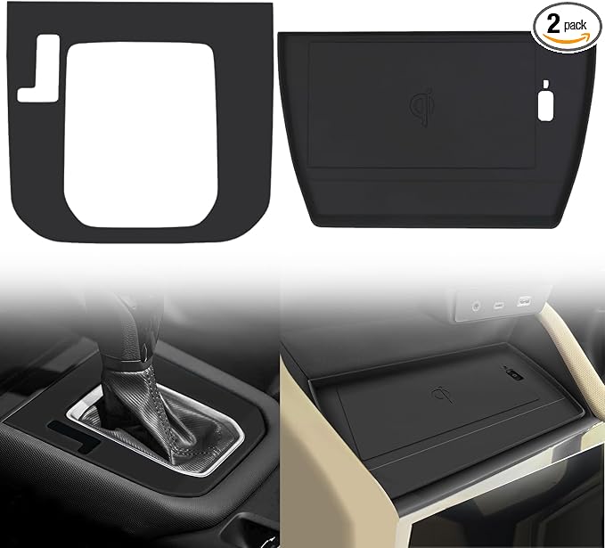 Center Console Wireless Charging Protective Mat and Center Console Cover Black fits for 2025 Forester Accessories Inserts Liner Anti-Slip Anti-Dust Waterproof Mats