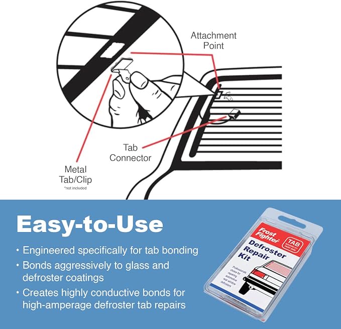 Rear Window Defroster/Defogger Tab Bonding Repair Kit 2000