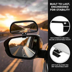 2PCS Car Blind Spot Mirror, Adjustable HD Clear Glass Convex Rectangle Side Rear View Mirror, Wide Angle Auto Blindspot Rearview Accessories for Driving Safe, Universal for Vehicles (Black)