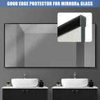 Rubber Edge Trim, Flexible Baby Proof Edge Protector, 1/4"(6mm) U Channel Edge Trim, Self-Adhesive Edge Guards for Plywood, Glass, Flexi-Glass, 20Ft, Black Color