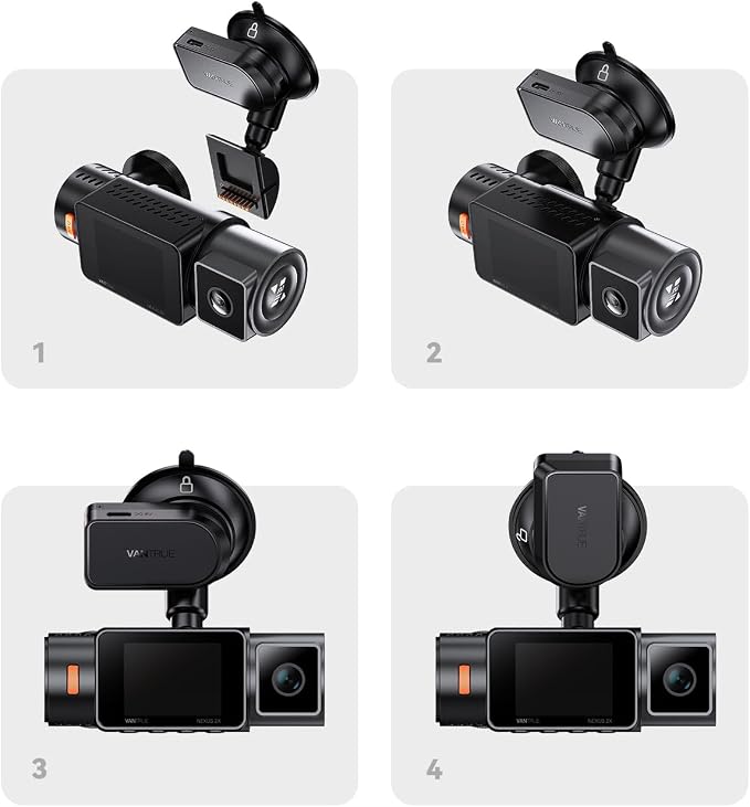 N2X, N4 Pro S, N5S, N4S Dash Cam GPS Receiver Module Type C USB Port Suction Cup Mount for Windows and Mac