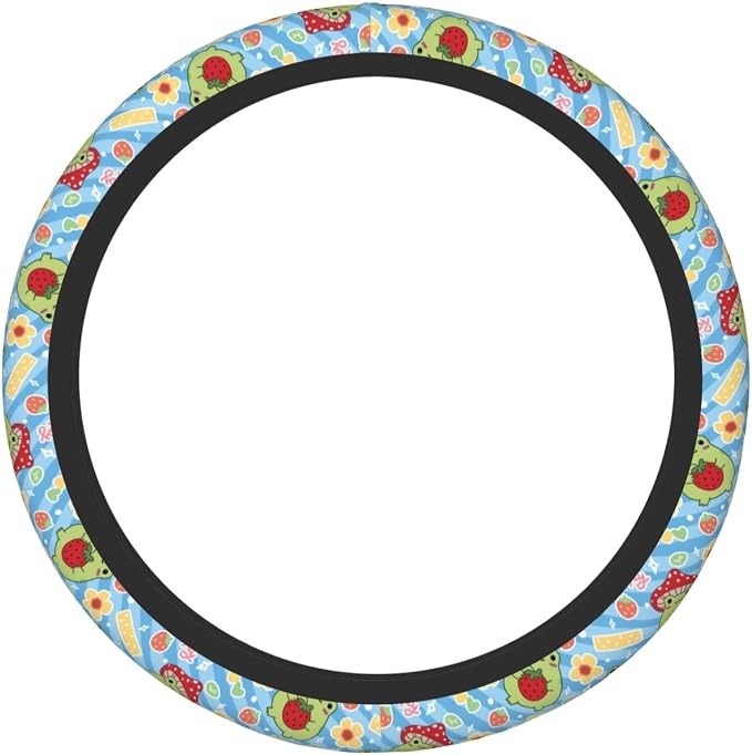 Happy Frog Elastic Steering Wheel Cover Non-Slip Breathable Steering Wheel Protector Fit Auto, SUVs, Truck