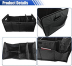Car Trunk Organizer, Large Capacity Oxford Cloth Car Storage Box, Collapsible Multi-Compartment Organization Container, Waterproof Auto Interior Storage Accessories (Black)