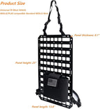 Rigid MOLLE Panel for Vehicle Seat Back Organizer Aluminum Alloy Plate for Auto Modular Storage Patrol Car Tactical Gear EDC Pouch Holder Holster Bag Rack Mount Platform