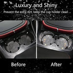 4pcs Bling Car Cup Holder Coaster, 2.75 inch Anti-Slip Shockproof Universal Fashion Car Coasters Insert Bling Crystal Rhinestone Automotive Interior Accessories for Women (4 pcs, White)