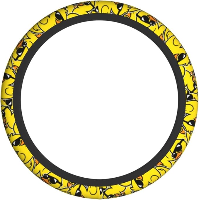 Duck Print Steering Wheel Cover Neoprene Car Steering Wheel Protector Covers Non Slip Universal 15 Inch for Men Women
