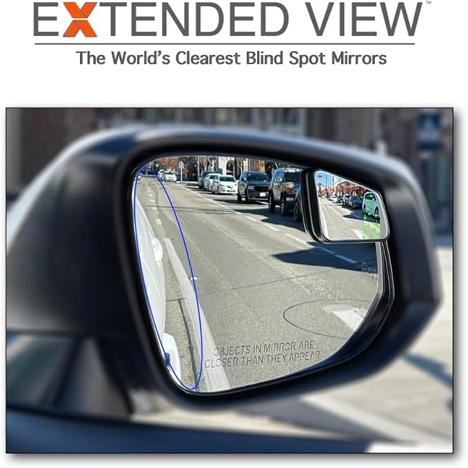 Custom Blind Spot Mirrors- Compatible with 2019-2025 Toyota Rav4 | blind spot mirrors compatible with 5th Generation Rav4 factory mirrors | 2 Piece Set (Left & Right)