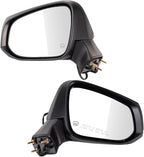 Driver & Passenger Side Power Heated Mirror Set Textured Black Compatible with 2022-2023 Toyota Corolla Cross TO1320429 TO1321429