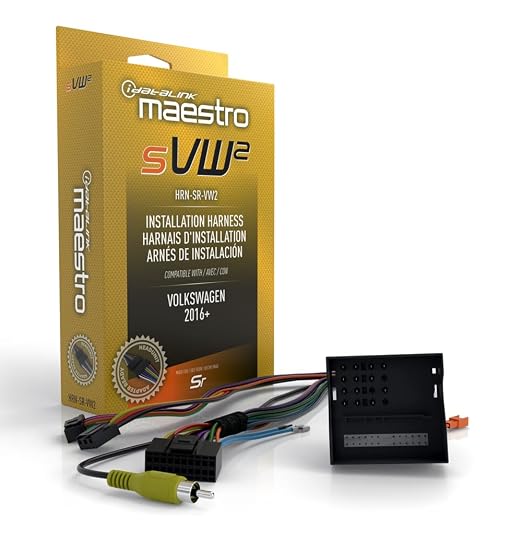 Maestro HRN-SR-VW2 T-Harness for Select Volkswagen Vehicles 2016-20, Replace the Factory Radio While retaining Steering Wheel Controls & use of Factory amp (ADS-MSR Module Also Required)