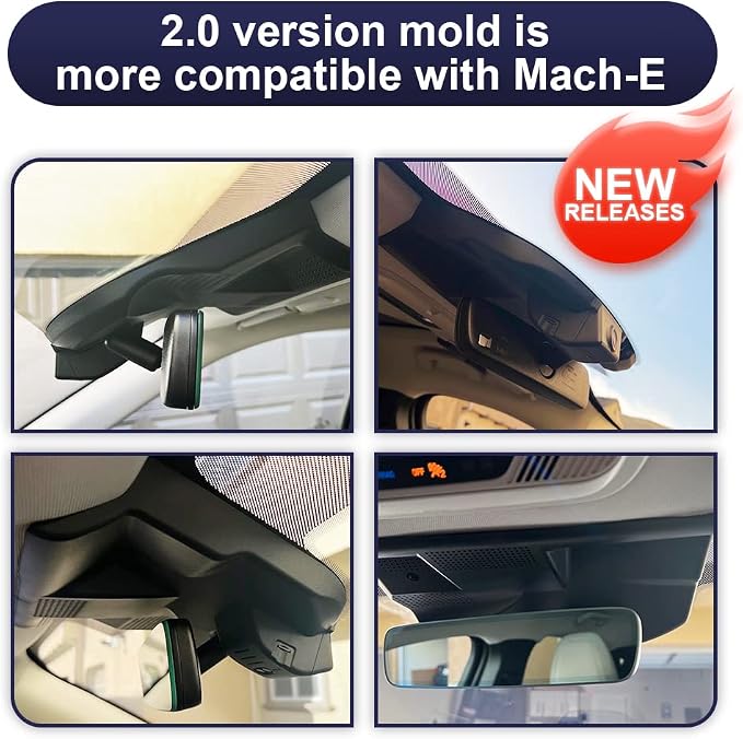 4K Dash Cam Suitable for Ford Mustang Mach-E 2021-2025 GT Select Premium, OEM Factory Look, 2160P UHD Video, Built-in WiFi & APP, Loop Recording, G-Sensor, Plug & Play, 64GB Card