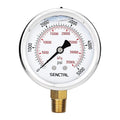 5000 Psi Glycerin Liquid Filled Hydraulic High Pressure Gauge, 2.5" Dial Size, 1/4" NPT Lower Mount, Stainless Steel Case, for Air Gas Water Oil Pressure Test