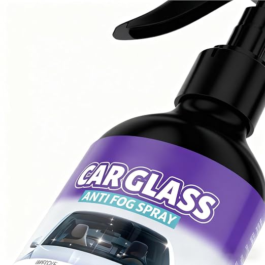 Windshield Anti Fog - 100ml Glass Defogger Spray with Sponge Towel, Window Glass Cleaner with Clear Vision Formula, Automotive Motorcycle Vehicle Truck Interior Protection, Goggles Mirror