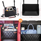 Car Net Pocket Handbag Holder Between Seats Back Storage Organizer Purse Holder for Console Front Seat Storage Barrier