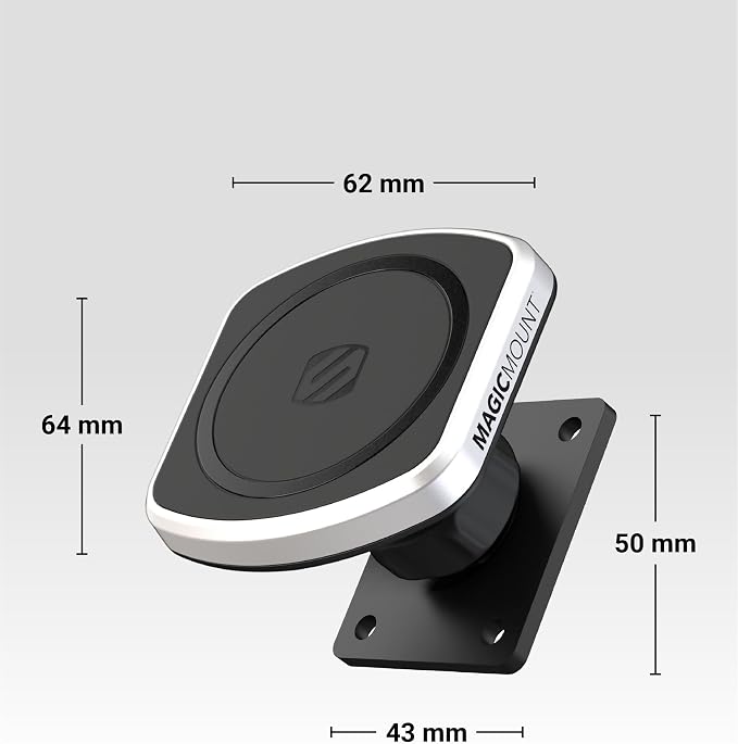 MagicMount Pro2 Magnetic Car Cell Phone Holder with AMPS Mounting Plate for /ProClip Vehicle Specific Mount Bases, Phone Stand Compatible with MagSafe, iPhone, Samsung