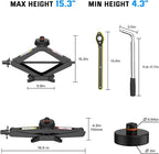 Car Jack for Tesla, 2.5 Ton Car Scissor Jack Kit for Tesla Model Y Model 3/S/X, Tire Changing Kit with 2 Tesla Specific Jack Pads