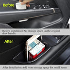 Front Row Door Side Storage Box Compatible with Lincoln MKC 2015 2016 2017 2018 2019 Armrest Phone Container Door Organizer Handle Pocket ABS Tray Insert Glove Pallet
