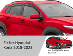 Voron Glass in-Channel Extra Durable Rain Guards for Hyundai Kona 2018-2023, Window Deflectors, Vent Window Visors, 4 Pieces - 200478