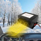 12V Car Heater, Universal 600W Blower Windscreen Demister Defroster Air Heater for Car Truck Defrosting Defogging Fast Heating Warming with Mounting Accessories