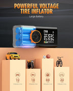 Tire Inflator Portable Air Compressor, 150 PSI Air Compressor with Digital Pressure Gauge, 3X Faster Portable Air Pump for Car, Motorcycle, Bicycle, Ball and More(Black)