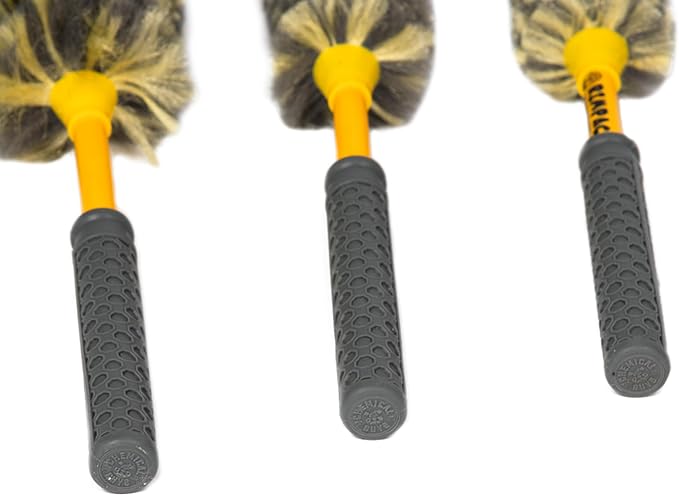 Rimpaca Ultimate Wheel Brush Set - 3-Piece Wheel Cleaner Brush Kit with Soft Bristle Brushes for Cars, Trucks, SUVs, Motorcycles, and RVs - Safe for Rims, Grilles, and Tight Areas