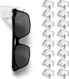 MELEN Adhesive Sunglass Organizer Wall (16-Pack) - Strong and Compact Glasses Holder, Sunglass Holder for Car and Wall - Clear