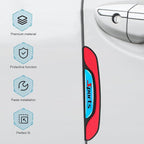 4 PCS Car Door Edge Guards, Luminous Anti-Collision Car Door Protector, Anti-Scratch Vehicle Side Door Edge Guard Trim, Universal for Most Cars, Sedans, Trucks, SUVs (Red)