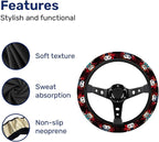Horror Character Steering Wheel Cover, Non Slip Polyester Car Wheel Protector for Car SUV Truck, Universal 15 Inch