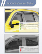 in-Channel Window Rain Guard for Fit for Honda CRV 2023-2026 CR-V Rain Guards Side Window Visors Low Profile Vent Visor Window Deflectors Vent Shades Car Accessories