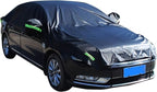 Half Car Cover, Thickened Oxford Waterproof Windshield Cover, All-Season Foldable Protective Shield for Rain Ice Snow Sand Leaves, for Most Sedans (Black, 17Ft Long)