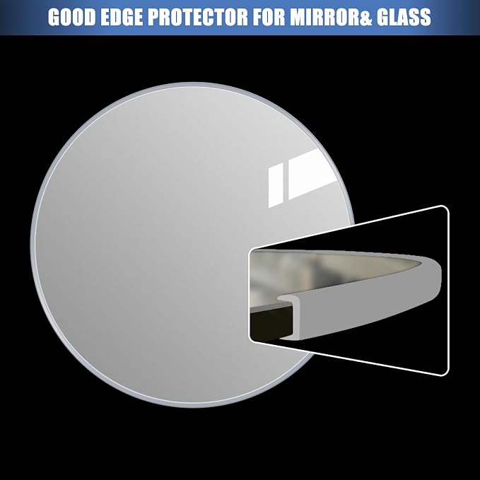 Rubber Edge Trim, Flexible Edge Trim for Sharp Edge, 5/16"(8.0mm) U Channel Edge Protector, Self Adhesive Edge Guards for Plywood, Glass, Flexiglass and Sheet Metal Parts, 20Ft, Grey Color