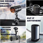 Car Heater,12V 120W Portable Car Heater for Cigarette Lighter Socket,Defroster for Car Windshield,2-in-1 Heating & Cooling Rapid Defrosting and Demisting Device with Suction Holder