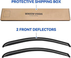 Window Visors Rain Guards for 2014-2018 Chevy Silverado/GMC Sierra 1500 Regular Cab, Out-Channel Window Vent Wind Deflectors Visors Shades for 15-19 Silverado/Sierra 2500HD 3500HD, 2PCS