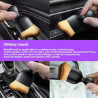 Car Interior Detailing Brush,Soft Bristle Cleaning Brush Car Detailing Brush Dusting Brush,Car Interior Cleaning Tool,Auto Detail Brush Car Dash Duster Brush (Black&Brown with Cap)