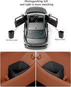 Car Interior Storage Box, Black Silicone Door Side Organizer with Umbrella Holder and Trash Can, Vehicle Accessory (Black)