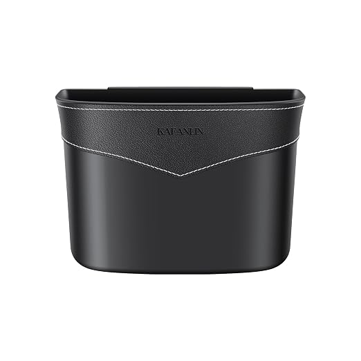 Car Trash Can Mini Trash Bin Garbage Organizer with Plastic Trash Bag Automotive Small Garbage Bin for Home Office Auto Vehicle Car Door Front Back Seat Storage Accessories Glovebox Trash Can