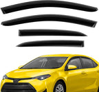 Extra Durable Window Deflectors Tape-On Window Visors Rain Guards Fit for Toyota Corolla 2014-2019 Sedan, Sun Visors, Wind Vent for Shades, Exterior Car Accessories - 4pcs. AG0487