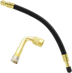 Tire Valve Extension, 8.25 Inch Flexible Valve Stem Extenders with 90 Degree Brass Schrader Tire Valve Extension Adaptor Compatible for Cars Truck Motorcycle Bike Scooter by