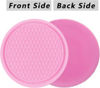Car Cup Coaster, 4PCS Universal Auto Non-Slip Cup Holder Embedded in Ornaments Silicone Coaster, Car Interior Accessories Sets, Pink
